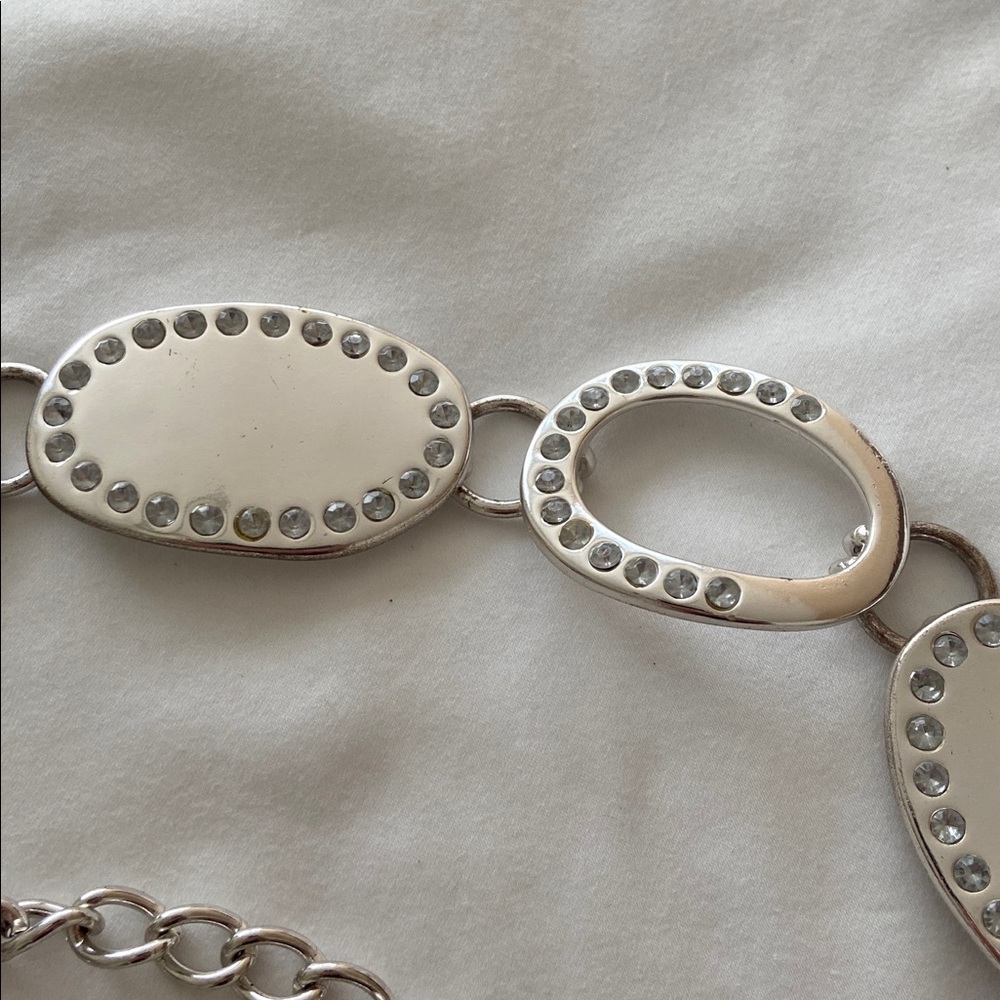 Chico’s Morphic Rhinestone Silver-Toned Belt - Picture 4 of 7